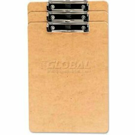 UNIVERSAL Universal Recycled Clipboard, 1/2" Capacity, Holds 8-1/2w x 14h, Brown, 3/Pack UNV05563***